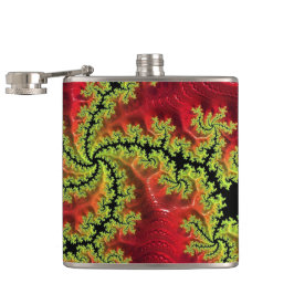 En flod Springa genom sin höftkolv Fickplunta