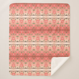 En flödesomformad Blommigt i persikor