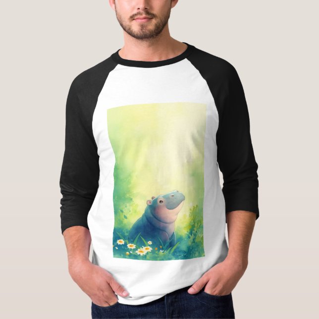 En flodhäst i tyst moment t shirt (Framsida)