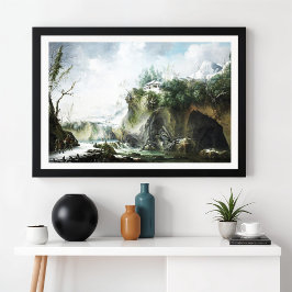 En flodlandskap på vintern, Francesco Foschi Poster