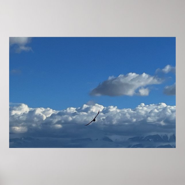 En flygning under molnen poster (Framsidan)
