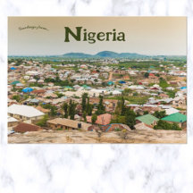 En flygvy över Abuja Nigeria-vykort