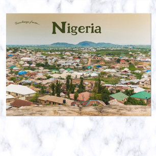 En flygvy över Abuja Nigeria-vykort Vykort