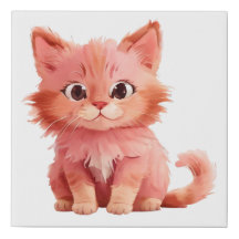 En flytande rosa Kitten
