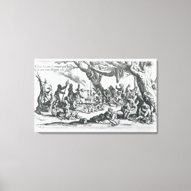 En födelse i ett zigenarläger canvastryck (Framsida)