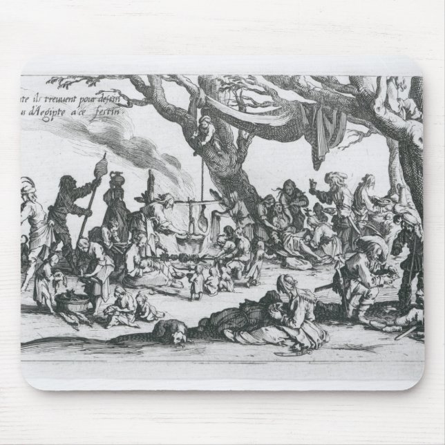 En födelse i ett zigenskt läger musmatta (Framsidan)