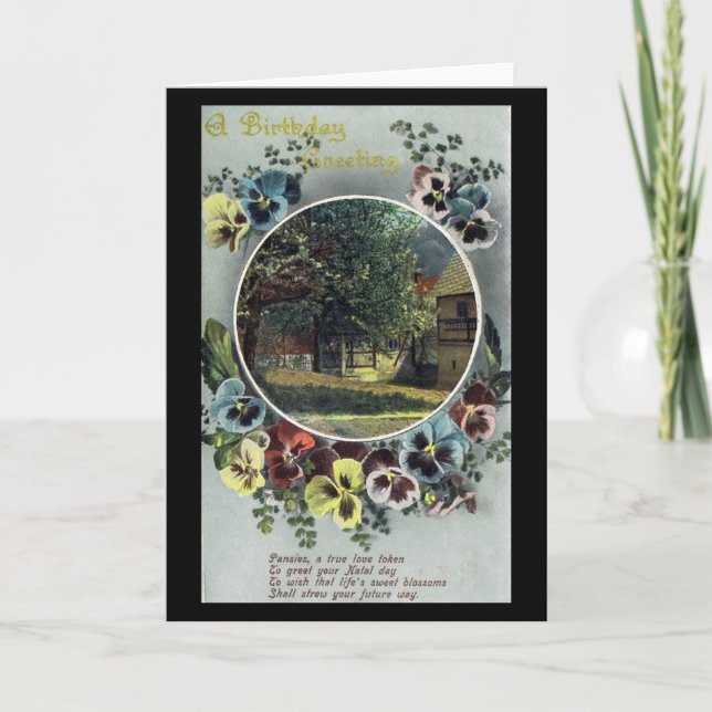 En födelsedaghälsning kort (Framsida)