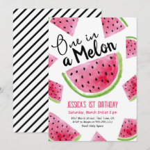 En födelsedagsinbjudan till en melonfest