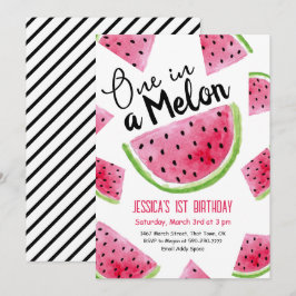 En födelsedagsinbjudan till en melonfest inbjudningar