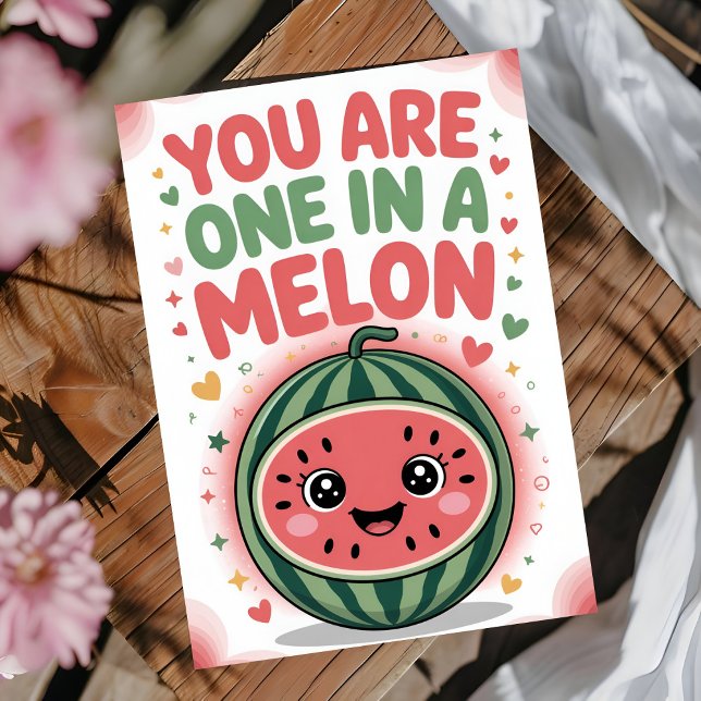 En födelsedagskort med vattenmelon kort (Skapare uppladdad)