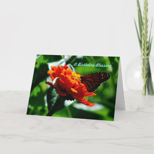En födelsedagsvälsignelse kort (Framsida)