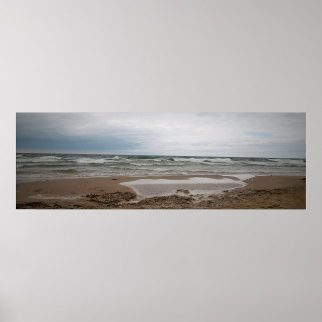 En foggy-dag på stranden poster (Framsidan)