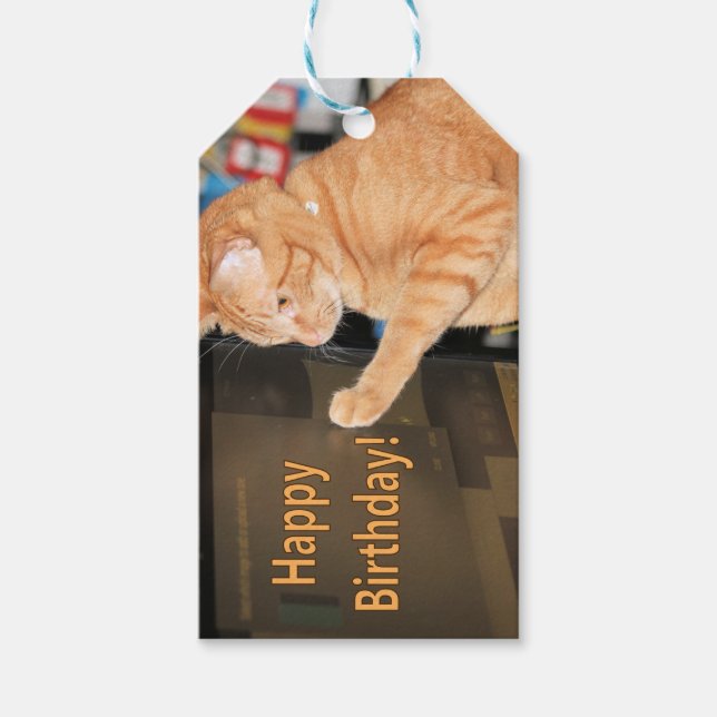 ・ en ・ för ・ födelsemedagar tillåts inte Gift-Märk Presentetikett (Framsidan)