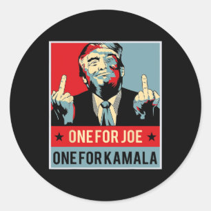 En för Joe One för Kamala Runt Klistermärke
