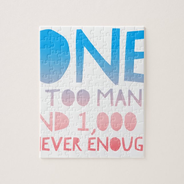 En för många rolig skjorta för pussel (Vertikal)