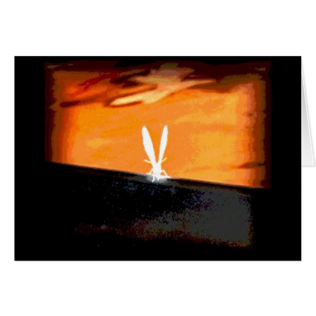 En förälder som använder l hälsningskort (Framsidan Horizontal)