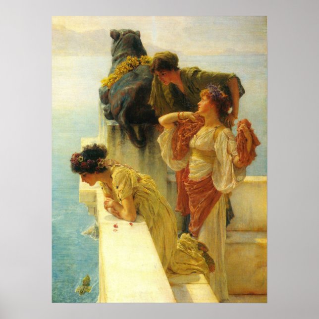 En fördelaktig plats av Sir Lawrence Alma-Tadema Poster (Framsidan)