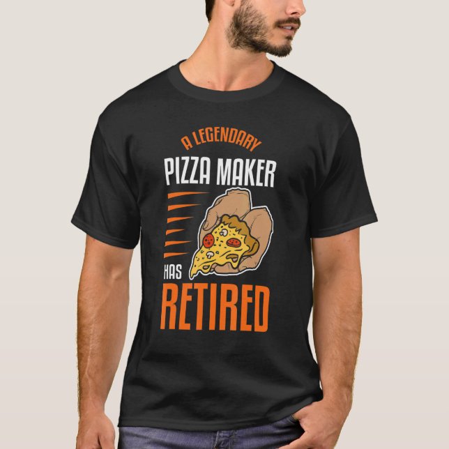 En förklarande Pizza Maker har dragit tillbaka Piz T Shirt (Framsida)