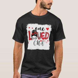 En förlorad CNA Nurse Life Messy Bun Valentines da T Shirt