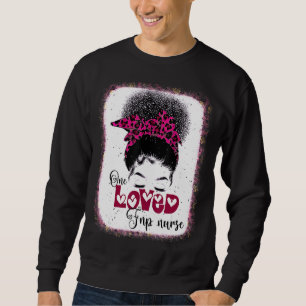 En förlorad Fnp Nurse Messy Bun Leopard Kärlek Mam Lång Ärmad Tröja