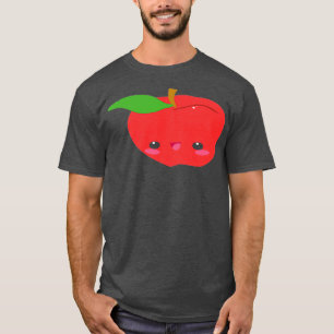 En form av ett äpple med söt frukt överst t shirt