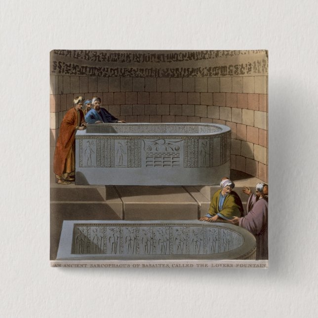 En forntida sarkofag av Basaltes som kallas Loven Knapp (Framsida)