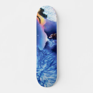 En förpackning vargar på en mörk kväll mini skateboard bräda 18,5 cm