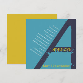 En första Bat mitzvah inbjudan till Monogram Pub