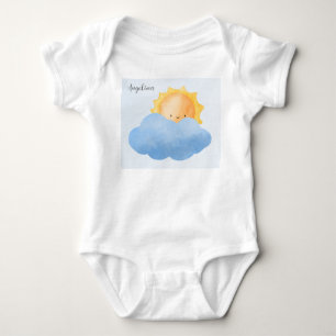 En Första Födelsedag Namn Sol och Moln  T Shirt