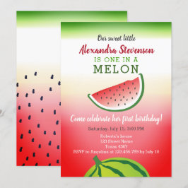 En Första Födelsedag Som En Melon Inbjudningar