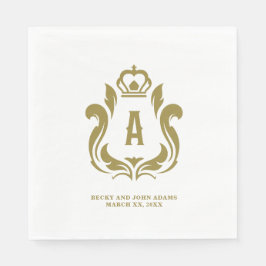 En första Vapensköld Guld Pappersservett