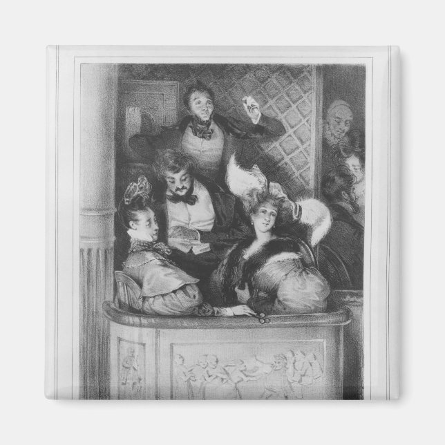 En förstateaterlåda, graverad av Julien Magnet (Framsidan)