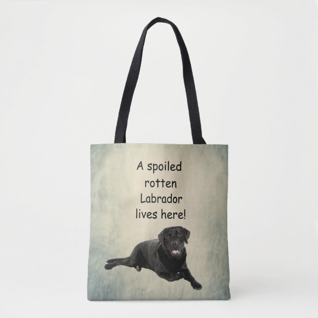 En förstörd Rotten Labrador bor här Tygkasse (Framsida)