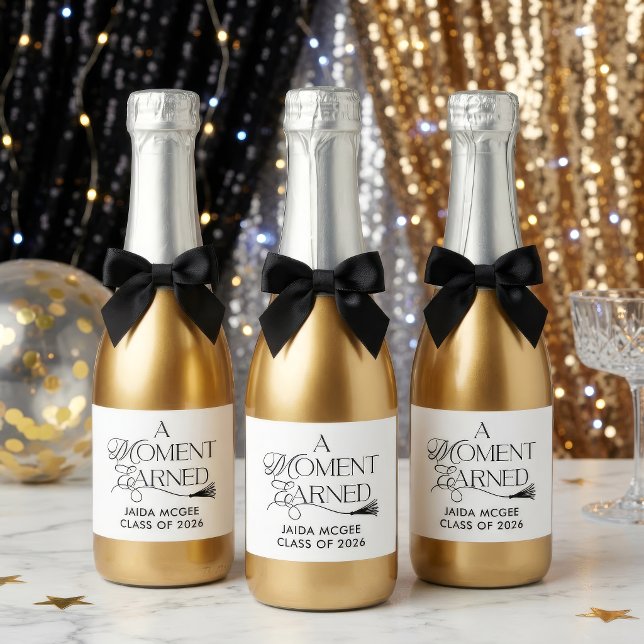 En förtjänad avgång (A Moment Earned Champagne Labels)