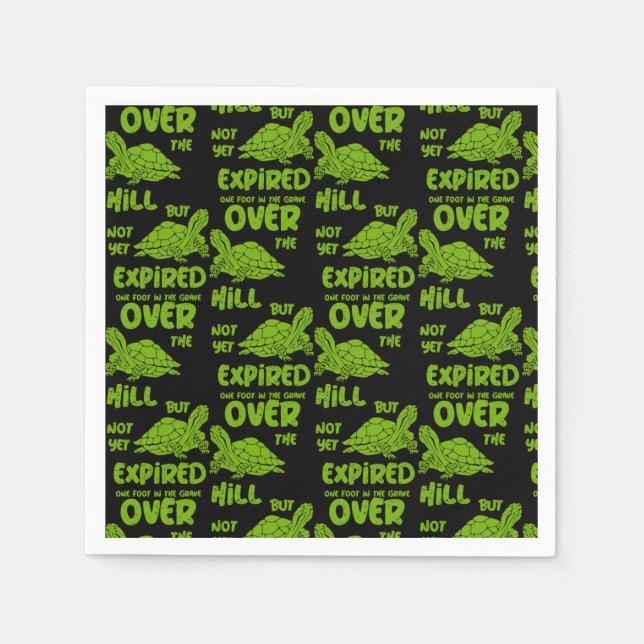 En fot i graven pappersservett (Framsidan)