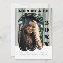 En fotosage grönt beige rand studenten
