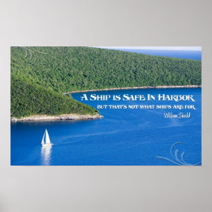 En Frakt är Säker i Harbour Motivative Poster