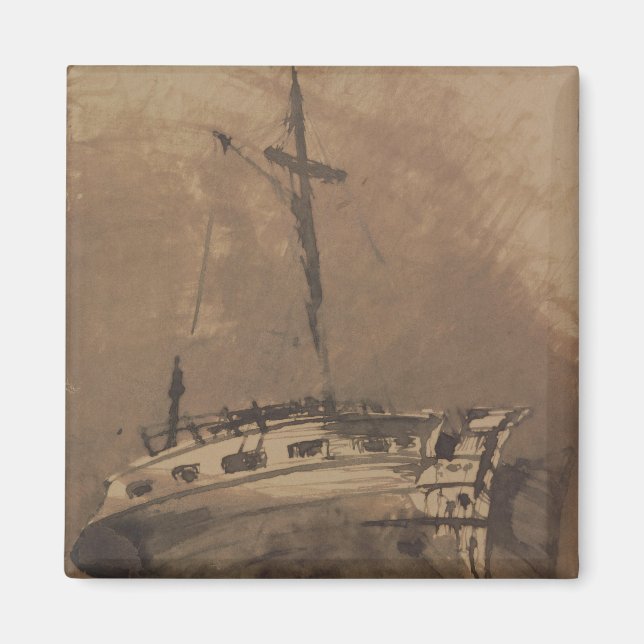 En Frakt i Choppy Seas, 1864 Magnet (Framsidan)