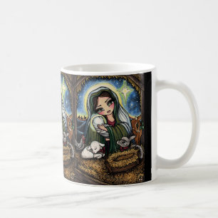 En frälsare är född jungfrulig Mary Nativityjul Kaffemugg