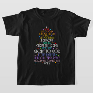 En Frälsare är född Lukas 2:11 Julgran T-shirts