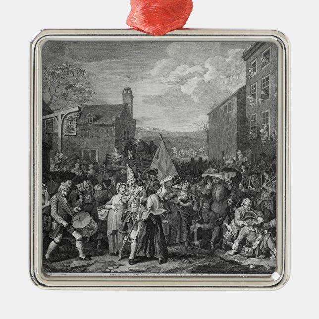 En framställning av mars av vakterna julgransprydnad metall (Framsidan)