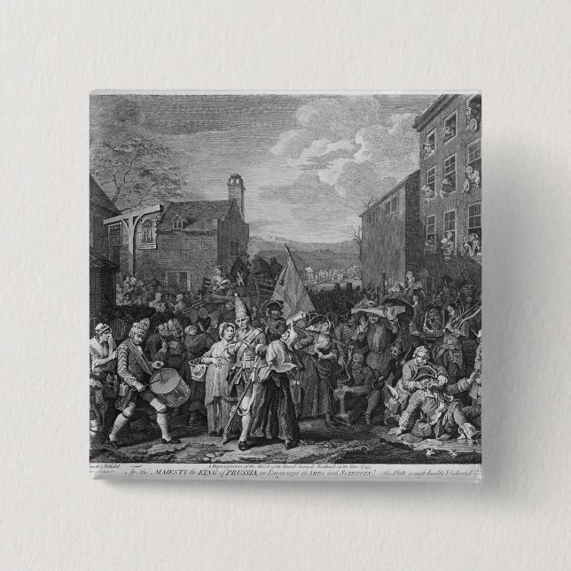 En framställning av mars av vakterna knapp (Framsida)