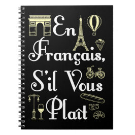 En Francais S il Vous Plait Fransk Lacher Anteckningsbok