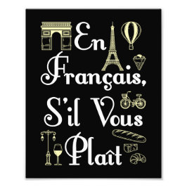 En Francais S il Vous Plait Fransk Lacher Fototryck