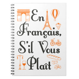 En Francais S il Vous Plait Fransk Lärare Student Anteckningsbok