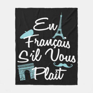 En Francais S'il Vous Plait - Fransk Language Fleecefilt