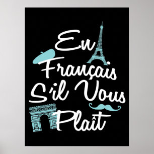 En Francais S'il Vous Plait - Fransk Language Poster