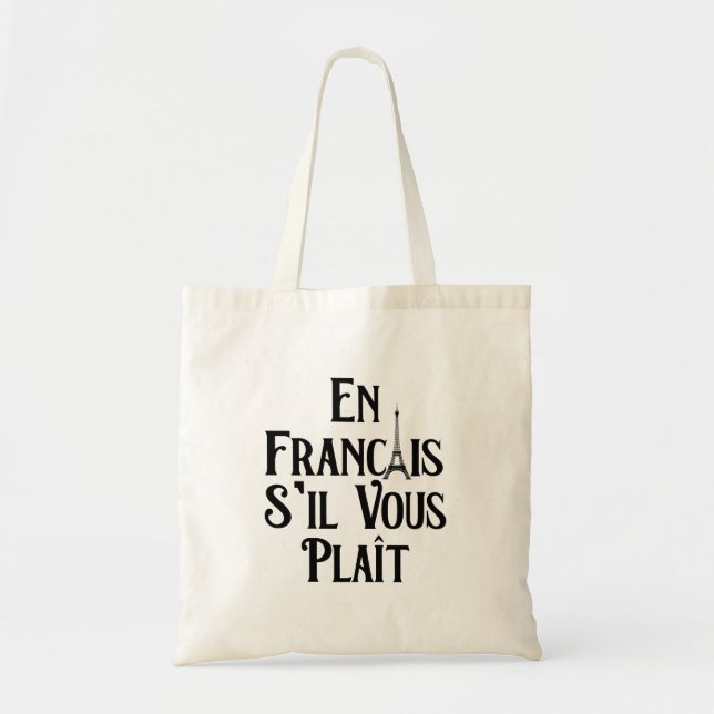 En Francais S'il Vous Plait - Fransk Language Tygkasse (Framsidan)