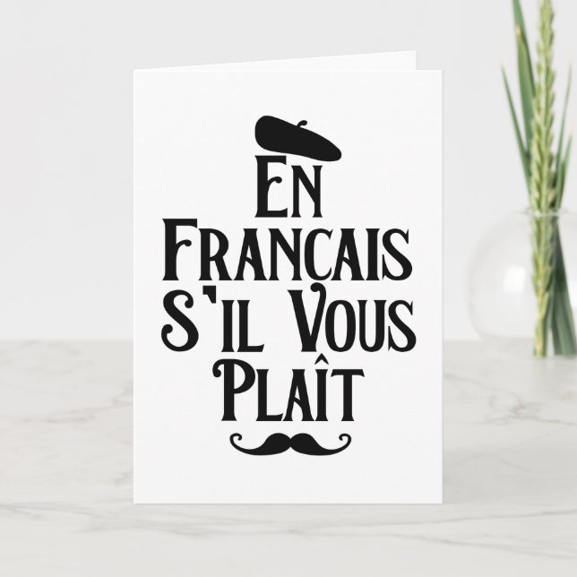 En Francais S'il Vous Plait - Fransk Lärare Kort (Framsida)