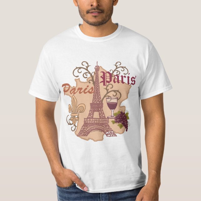 En Frankrike Eiffeltorn t-shirt (Framsida)